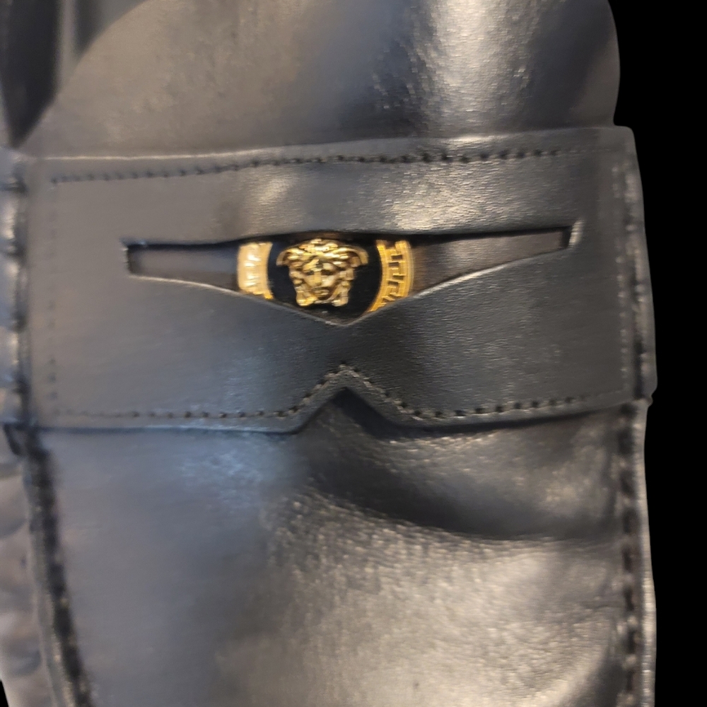 Men Versace Leather loafer